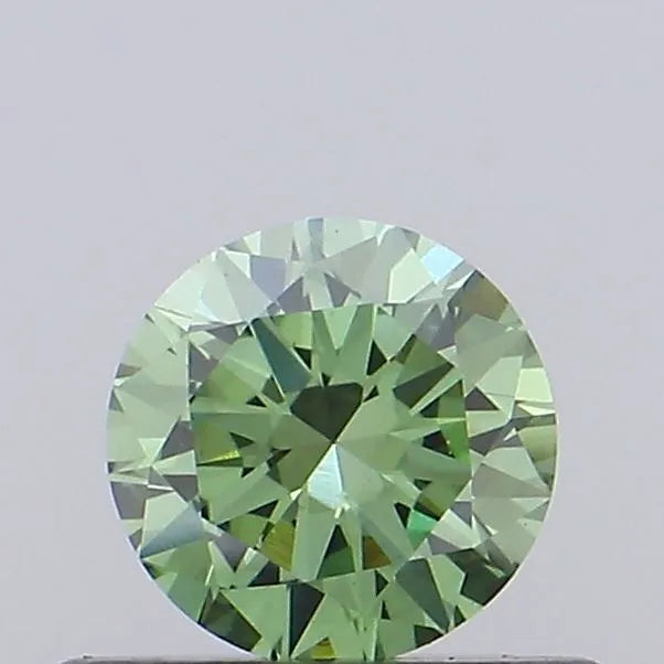 0.33ct Round Lab Grown Diamond (Colour Fancy Vivid Green, Clarity VS1, Cut VG, IGI Certified)