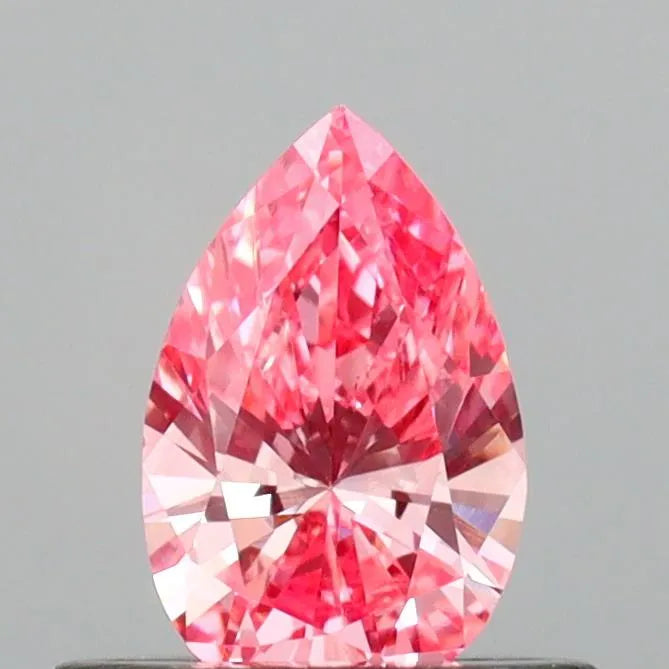 0.41ct Pear Lab Grown Diamond (Colour Fancy Vivid Pink, Clarity VS1, IGI Certified)