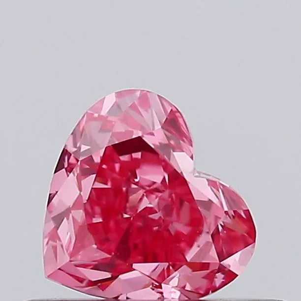 0.43ct Heart Lab Grown Diamond (Colour Fancy Vivid Pink, Clarity VVS2, IGI Certified)