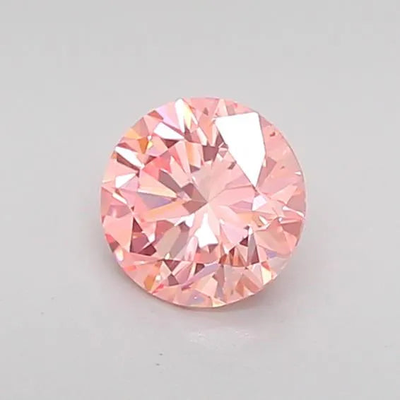 0.49ct Round Lab Grown Diamond (Colour Fancy Vivid Pink, Clarity VS2, Cut GD, IGI Certified)