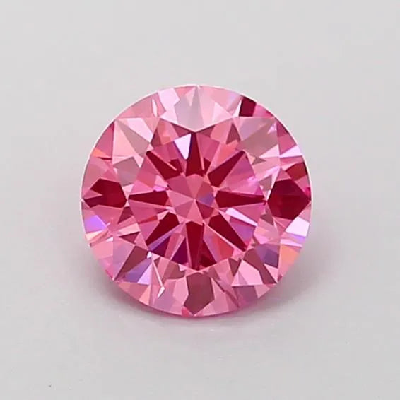 0.50ct Round Lab Grown Diamond (Colour Fancy Vivid Purple, Clarity VVS2, Cut EX, IGI Certified)