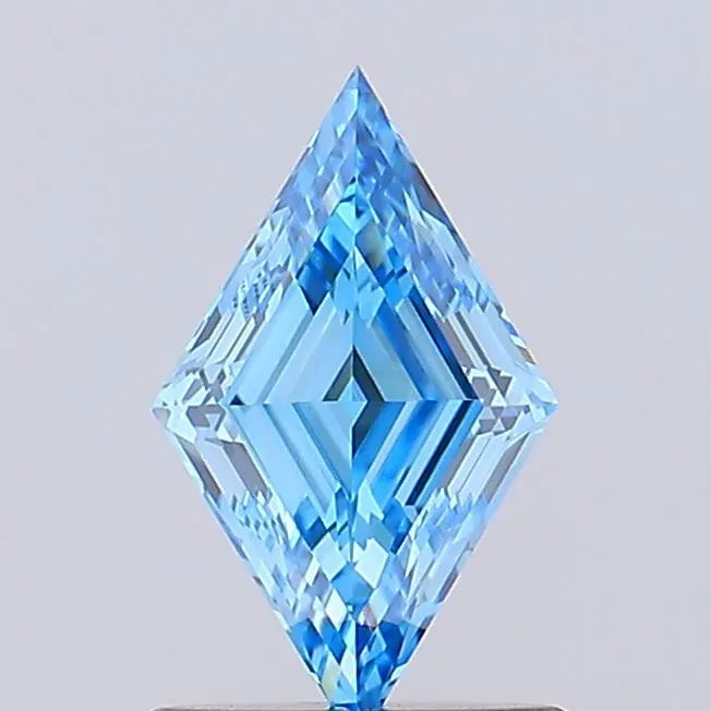 0.76ct Lozenge Lab Grown Diamond (Colour Fancy Vivid Blue, Clarity VS1, IGI Certified)