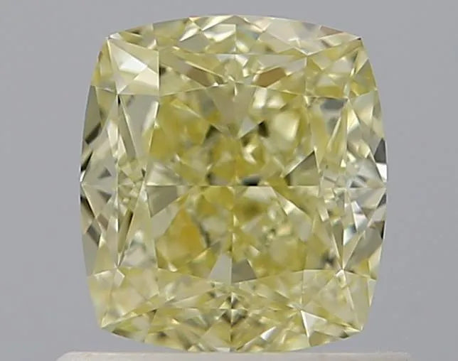 0.80ct Cushion brilliant Natural Diamond (Colour Fancy Light Yellow, Clarity IF, GIA Certified)