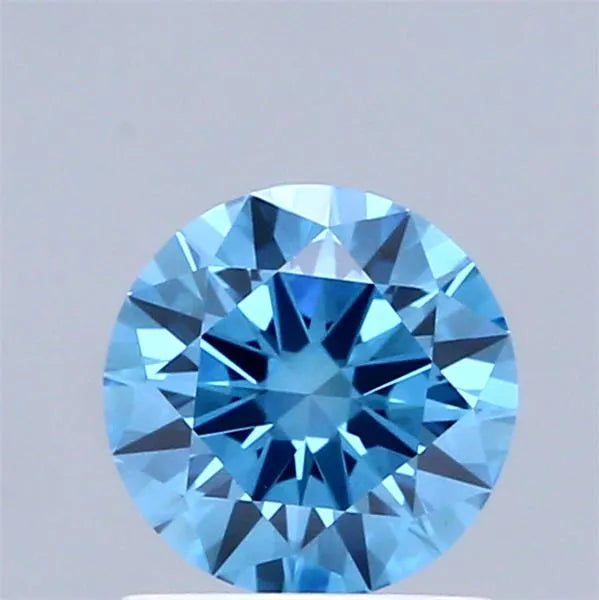 1.00ct Round Lab Grown Diamond (Colour Fancy Vivid Blue, Clarity VVS2, Cut EX, IGI Certified)