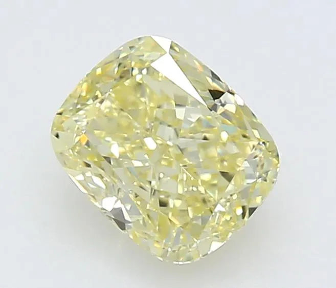 1.01ct Cushion modified Natural Diamond (Colour Fancy Light Yellow, Clarity VS2, GIA Certified)