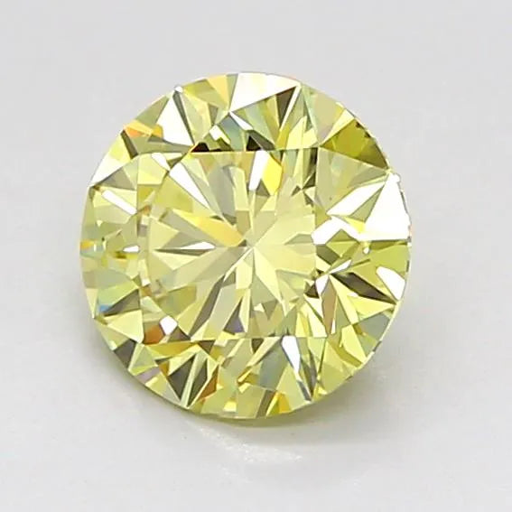 1.02ct Round Lab Grown Diamond (Colour Fancy Light Yellow, Clarity VS2, Cut ID, IGI Certified)