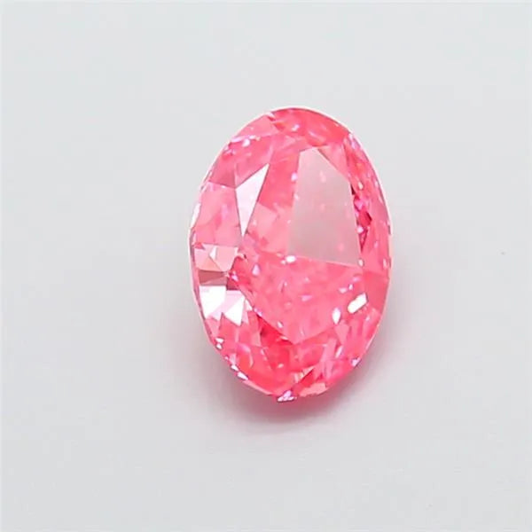 1.07ct Oval Lab Grown Diamond (Colour Fancy Vivid Pink, Clarity VS1, IGI Certified)