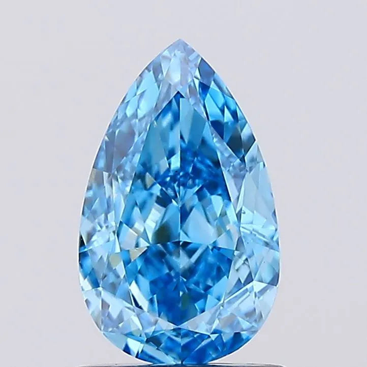 1.07ct Pear Lab Grown Diamond (Colour Fancy Vivid Blue, Clarity VVS2, IGI Certified)