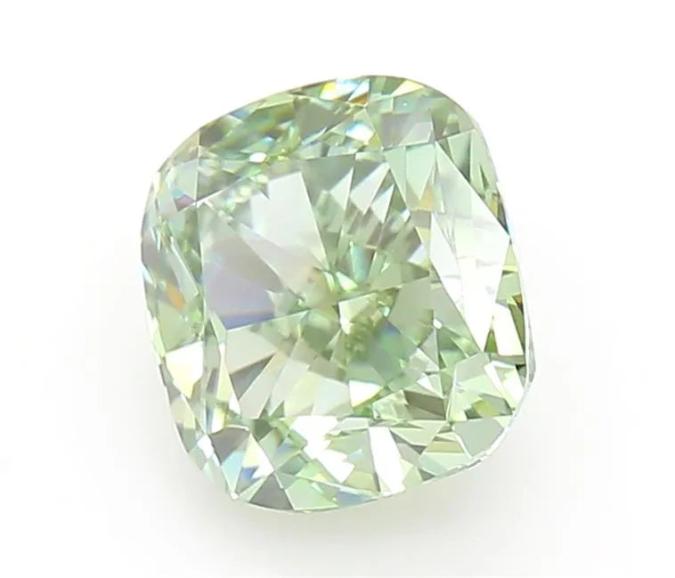 1.09ct Cushion modified Lab Grown Diamond (Colour Fancy Vivid Green, Clarity VVS2, IGI Certified)