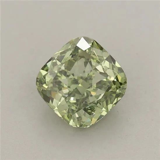 1.12ct Cushion modified Lab Grown Diamond (Colour Fancy Vivid Green, Clarity VS2, IGI Certified)