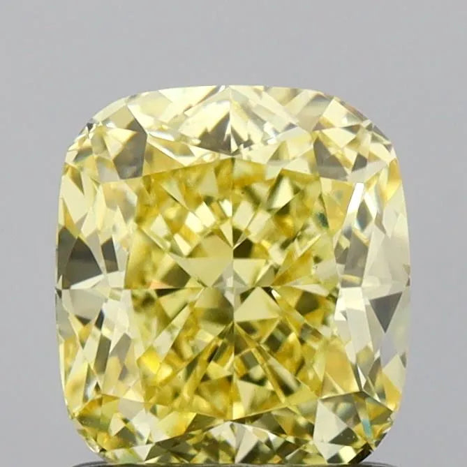 1.14ct Cushion modified Lab Grown Diamond (Colour Fancy Intense Yellow, Clarity VS1, IGI Certified)