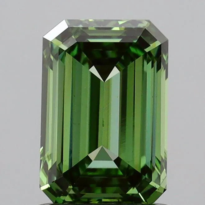 1.23ct Emerald Lab Grown Diamond (Colour Fancy Vivid Green, Clarity VS1, IGI Certified)