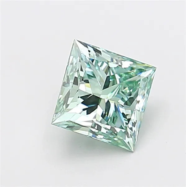 1.58ct Princess Lab Grown Diamond (Colour Fancy Intense Green, Clarity VS1, IGI Certified)