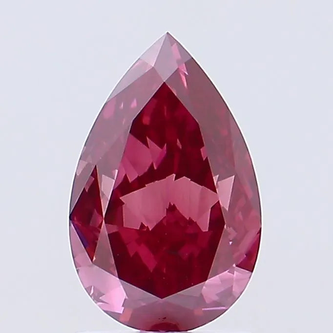 1.61ct Pear Lab Grown Diamond (Colour Fancy Deep Pink, Clarity VS1, IGI Certified)