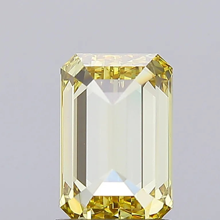 1.88ct Emerald Lab Grown Diamond (Colour Fancy Yellow, Clarity VVS2, IGI Certified)