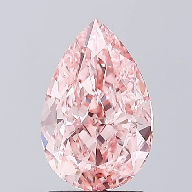 2.01ct Pear Lab Grown Diamond (Colour Fancy Vivid Pink, Clarity VS1, IGI Certified)
