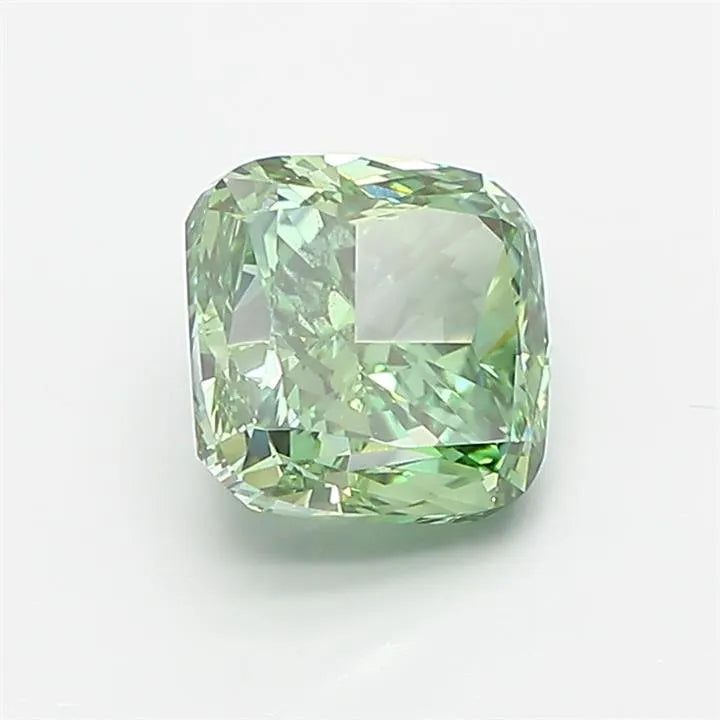 2.03ct Cushion modified Lab Grown Diamond (Colour Fancy Vivid Green, Clarity VS1, IGI Certified)