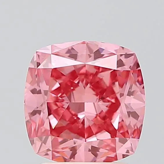 2.15ct Cushion modified Lab Grown Diamond (Colour Fancy Vivid Pink, Clarity VS1, IGI Certified)