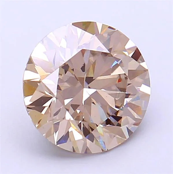 2.27ct Round Lab Grown Diamond (Colour Very Light Brown, Clarity VS1, Cut ID, IGI Certified)