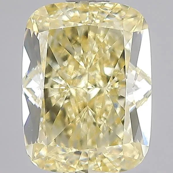 2.50ct Cushion modified Lab Grown Diamond (Colour Fancy Yellow, Clarity VS1, IGI Certified)