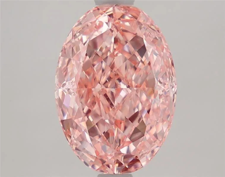 2.55ct Oval Lab Grown Diamond (Colour Fancy Vivid Pink, Clarity VVS2, IGI Certified)