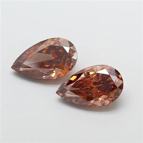 3.01ct Pear Lab Grown Diamond (Colour Fancy Brown, Clarity VS1, IGI Certified)