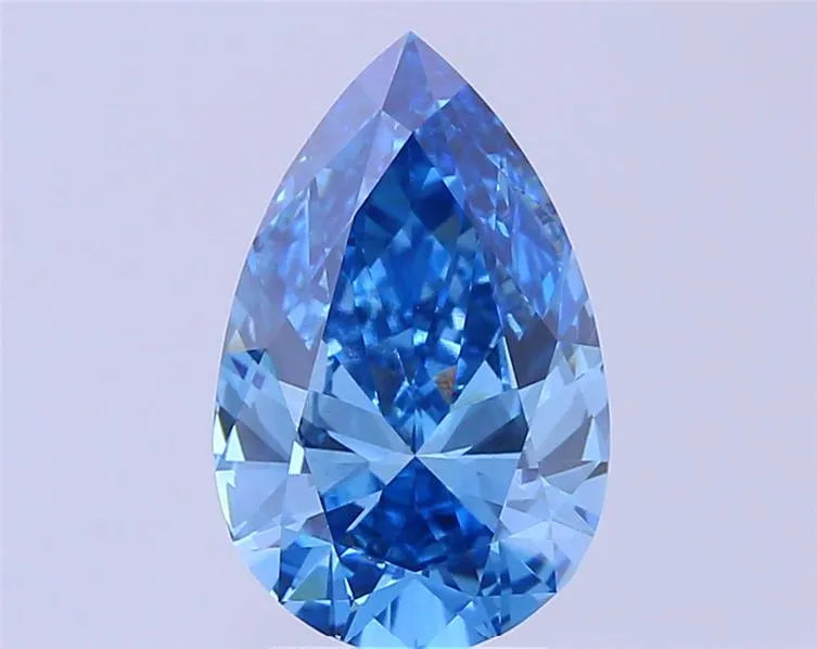 3.01ct Pear Lab Grown Diamond (Colour Fancy Vivid Blue, Clarity VVS2, IGI Certified)