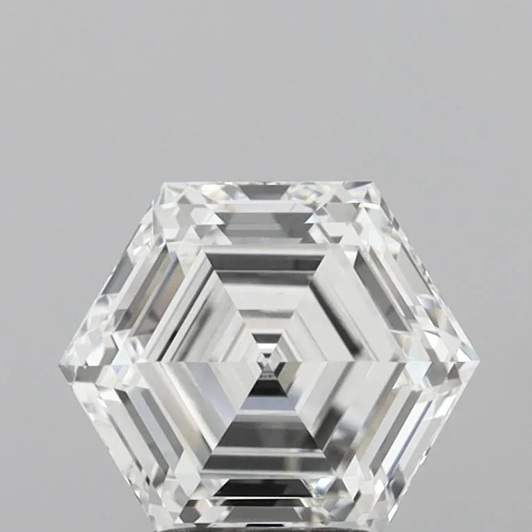 3.04ct Hexagonal Lab Grown Diamond (Colour E, Clarity VVS2, IGI Certified)