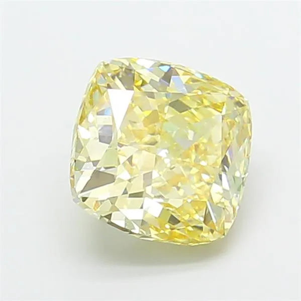 3.06ct Cushion modified Lab Grown Diamond (Colour Fancy Yellow, Clarity VS2, IGI Certified)