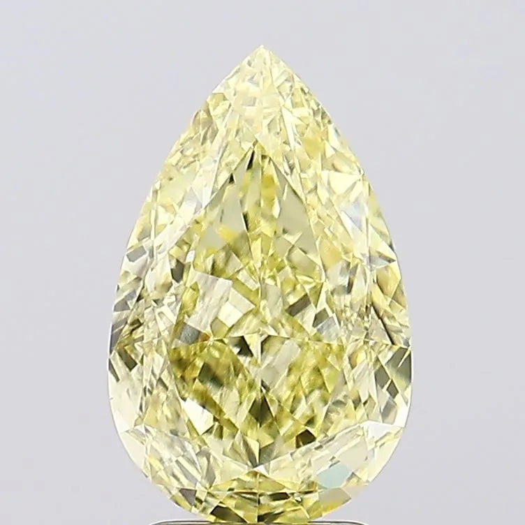 3.07ct Pear Lab Grown Diamond (Colour Fancy Intense Yellow, Clarity SI1, IGI Certified)
