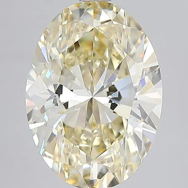 4.01ct Oval Lab Grown Diamond (Colour Fancy Yellow, Clarity VVS2, IGI Certified)