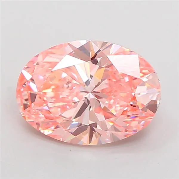 4.03ct Oval Lab Grown Diamond (Colour Fancy Vivid Pink, Clarity VS1, IGI Certified)