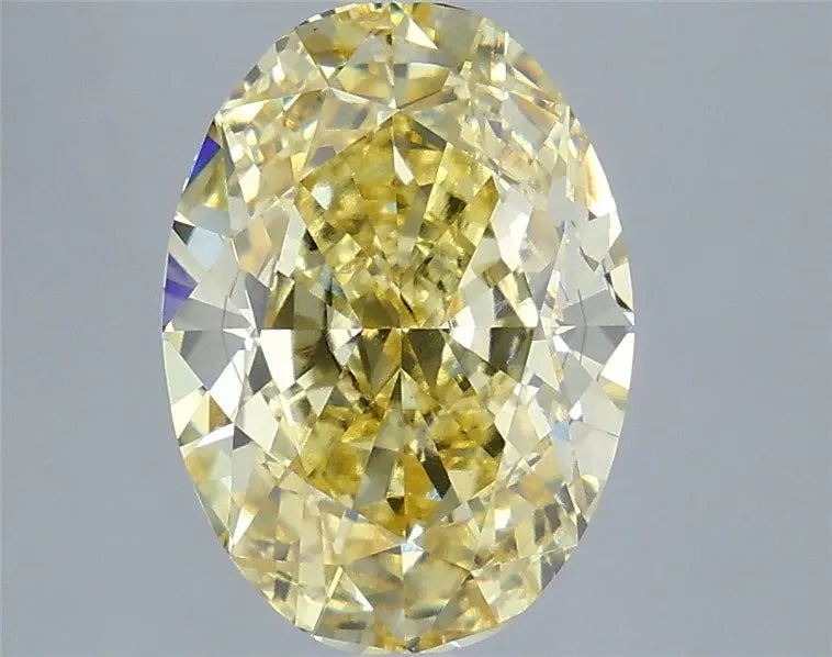 5.09ct Oval Lab Grown Diamond (Colour Fancy Intense Yellow, Clarity SI1, IGI Certified)