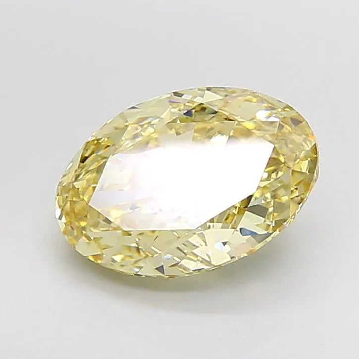 5.09ct Oval Lab Grown Diamond (Colour Fancy Yellow, Clarity VS1, IGI Certified)