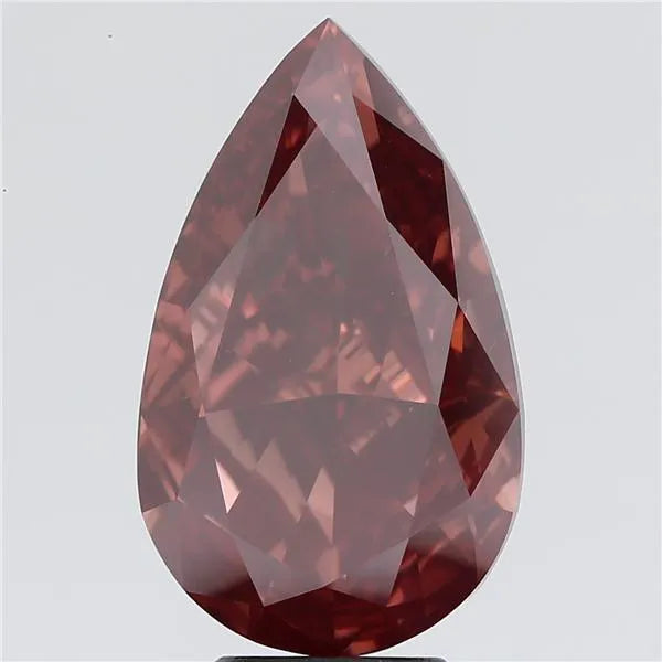6.51ct Pear Lab Grown Diamond (Colour Fancy Deep Pinkish Brown, Clarity VS1, IGI Certified)