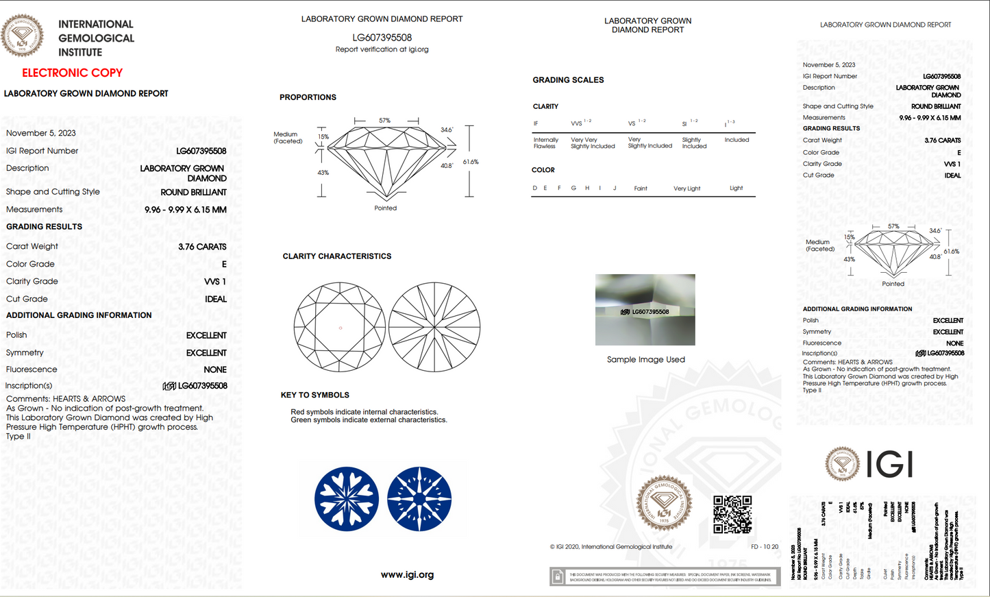 The Stone Archive · 3.76ct E VVS1 Round Lab-Grown Diamond