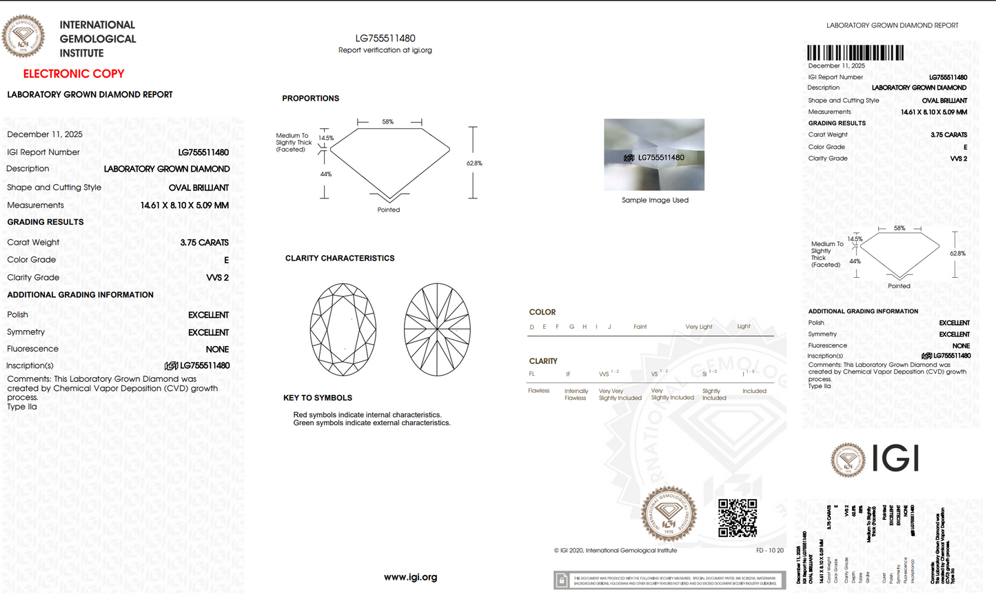 The Stone Archive · 3.75ct E VVS2 Oval Lab-Grown Diamond