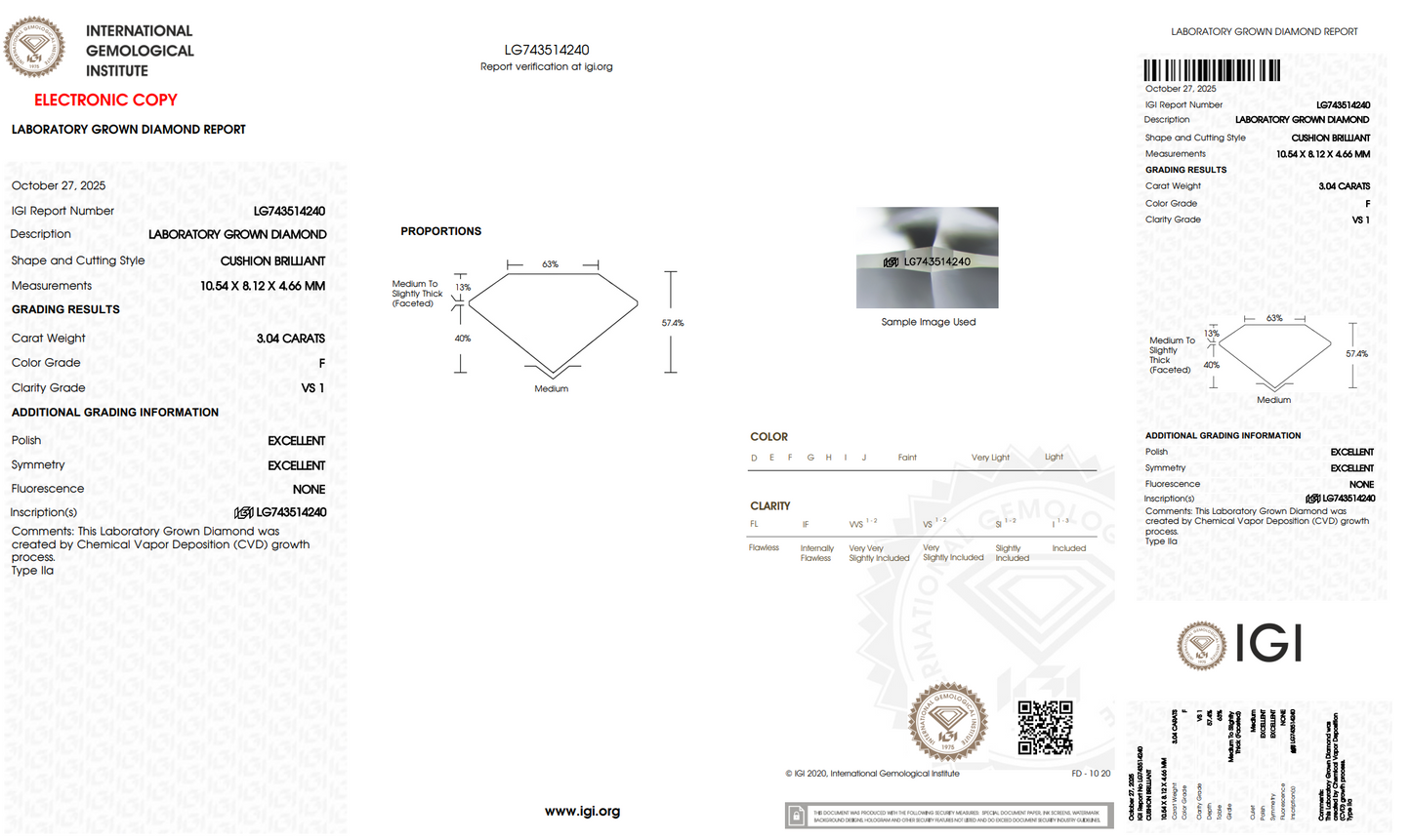 The Stone Archive · 3.04ct F VS1 Old Mine Cut Lab-Grown Diamond