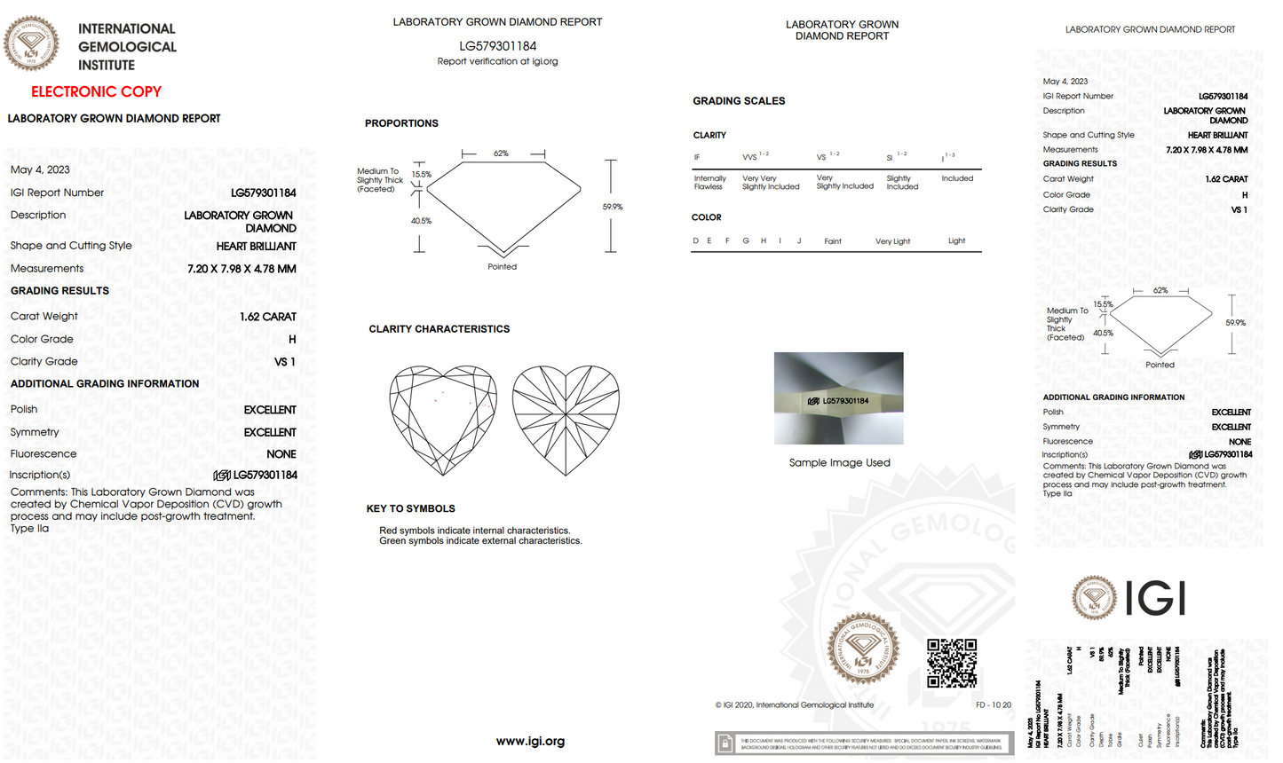 The Stone Archive · 1.62ct H VS1 Heart Lab-Grown Diamond
