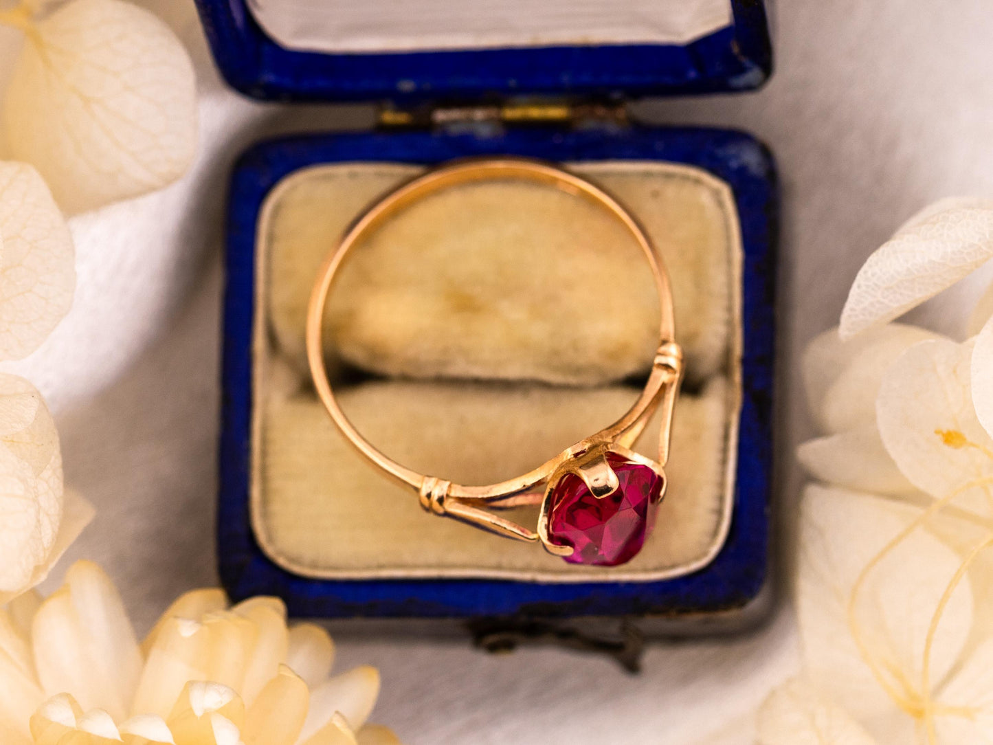 Vintage ruby ring Edwardian ring 14k solid yellow gold oval cut ruby Edwardian art deco ussr ring Size 9.25