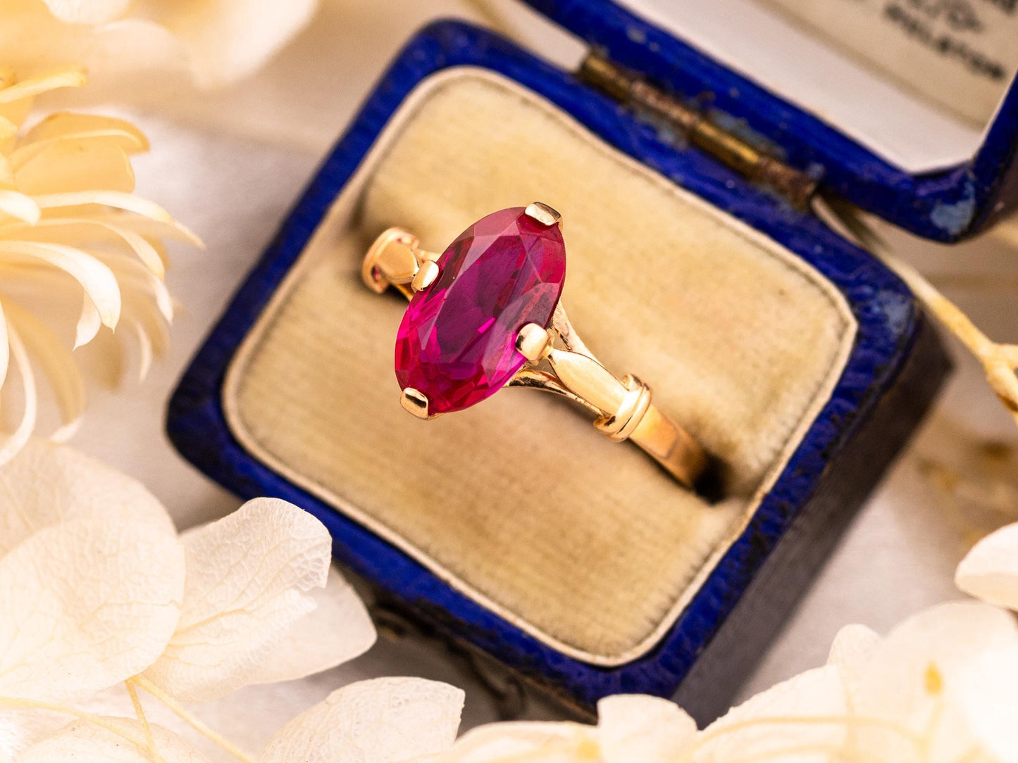 Vintage ruby ring Edwardian ring 14k solid yellow gold oval cut ruby Edwardian art deco ussr ring Size 9.25