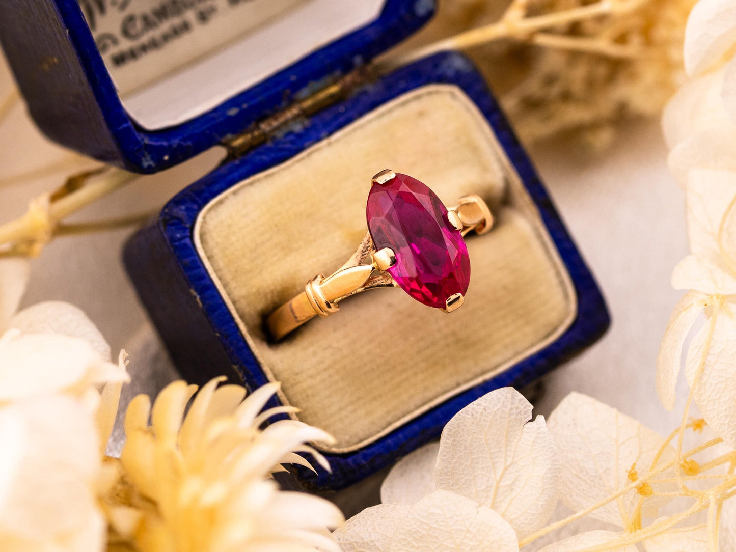 Vintage ruby ring Edwardian ring 14k solid yellow gold oval cut ruby Edwardian art deco ussr ring Size 9.25