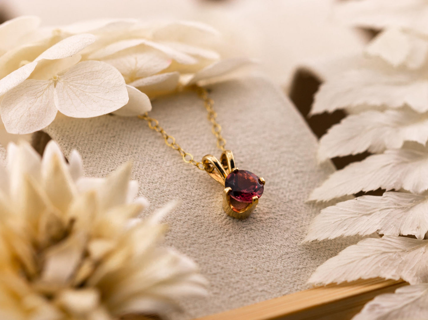 Vintage Pink Tourmaline pendant 14k solid yellow gold necklace pendant October birthstone necklace