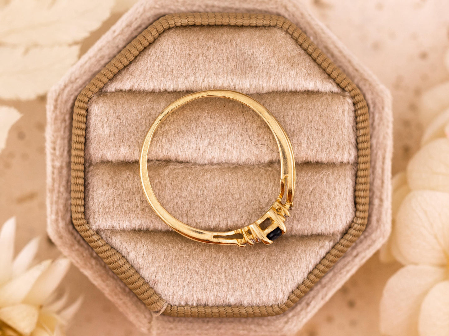 Vintage sapphire and diamond ring 10k solid gold statement or engagement ring genuine antique ring vintage ring oval cut sapphire, Size 8.5