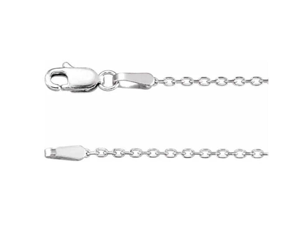 10k Gold Chain 1.4mm Cable Chain 10k Solid Yellow or white Gold