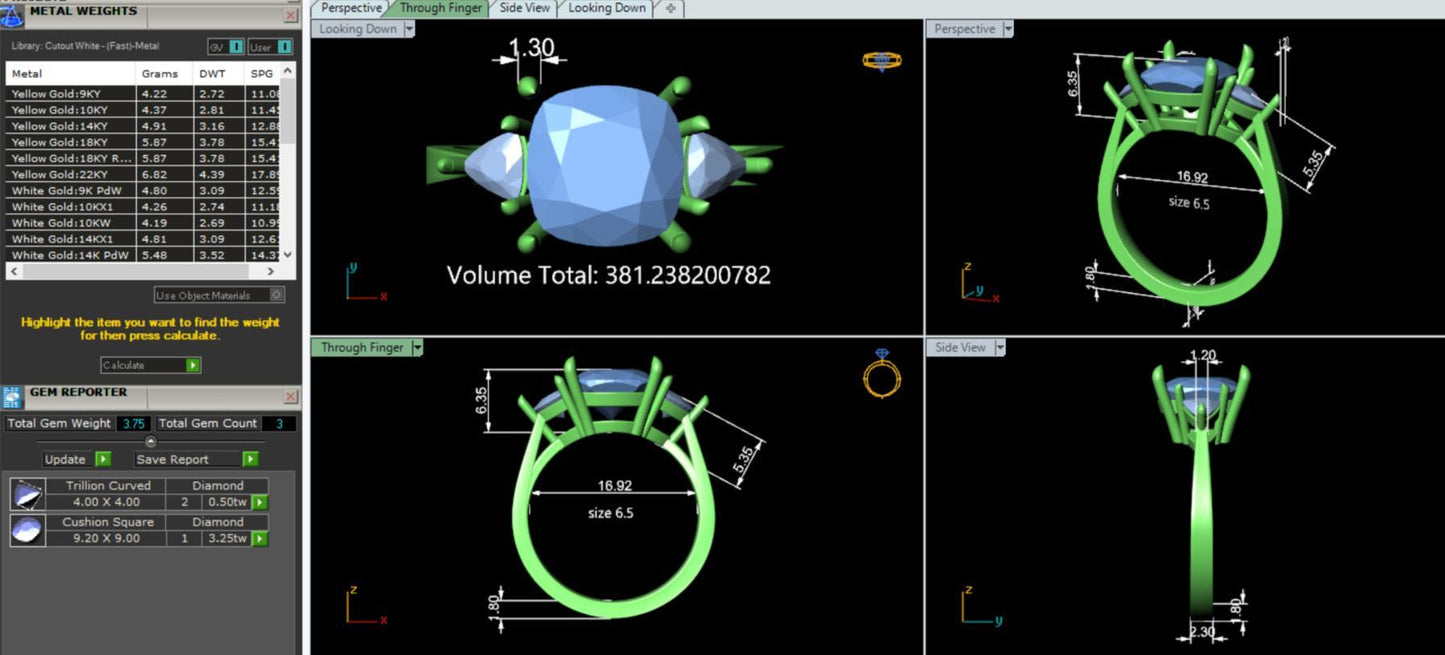 Custom jewelry design CAD design custom engagement ring