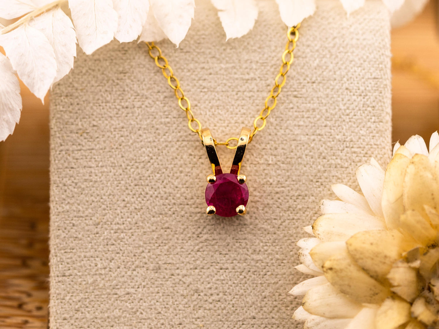 Vintage spinel necklace pendant 14k solid gold necklace nature inspired necklace statement piece heirloom jewelry