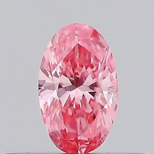 0.21ct Oval Lab Grown Diamond (Colour Fancy Vivid Pink, Clarity VVS2, IGI Certified)