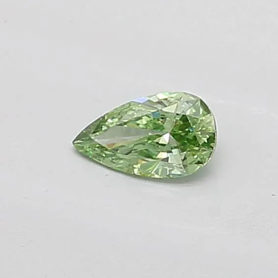 0.24ct Pear Lab Grown Diamond (Colour Fancy Vivid Green, Clarity VVS2, IGI Certified)