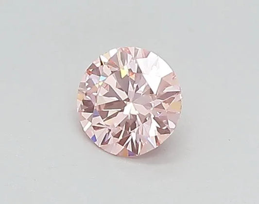 0.30ct Round Lab Grown Diamond (Colour Fancy Intense Pink, Clarity VVS2, Cut EX, IGI Certified)